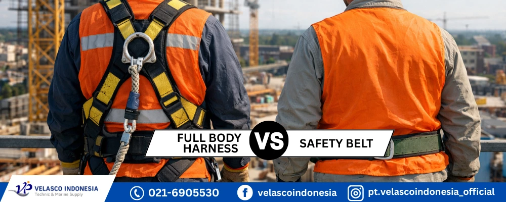 Perbedaan Full Body Harness dan Safety Belt